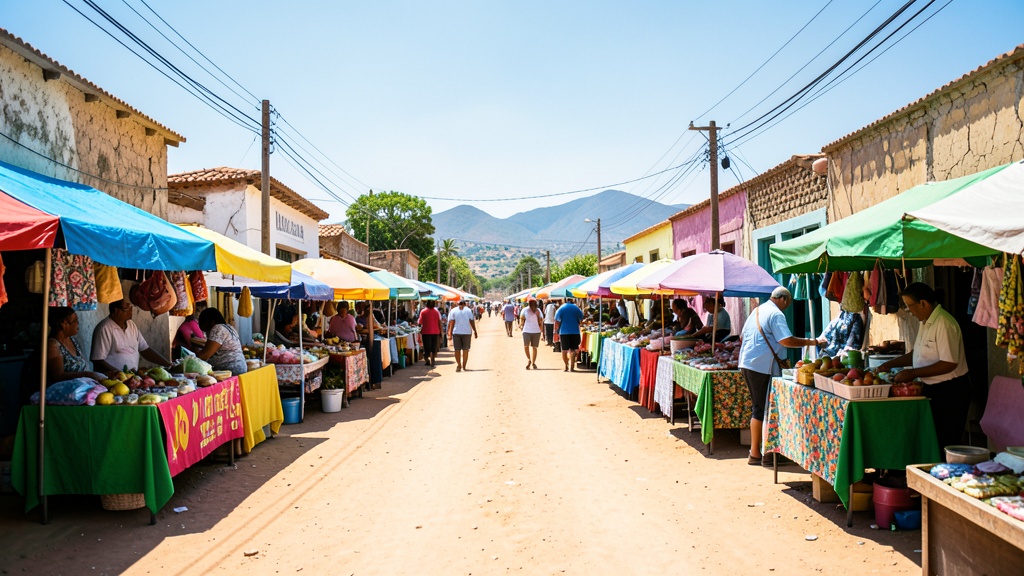 Comerciantes instalan puestos en Salitre por el Día de la Interculturalidad