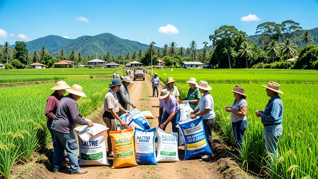 MAG entrega 202 mil dólares en insumos a productores de arroz en Salitre