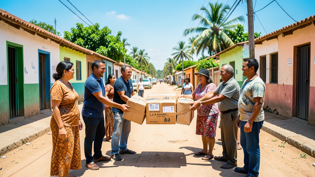 Prefectura del Guayas entrega kits humanitarios a 260 familias en La Victoria, Salitre