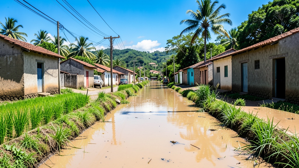 Inundaciones por el río Pula afectan a Salitre y Palestina en Guayas