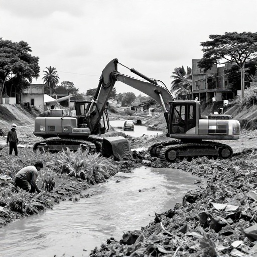 Prefectura del Guayas ejecuta desazolve de 12,2 km en Salitre para proteger cultivos