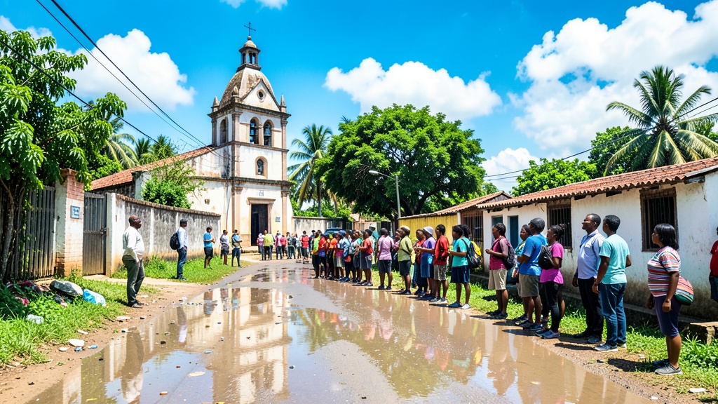 CNE muda colegio de Salitre a iglesia por lluvias, según anunció el vicepresidente
