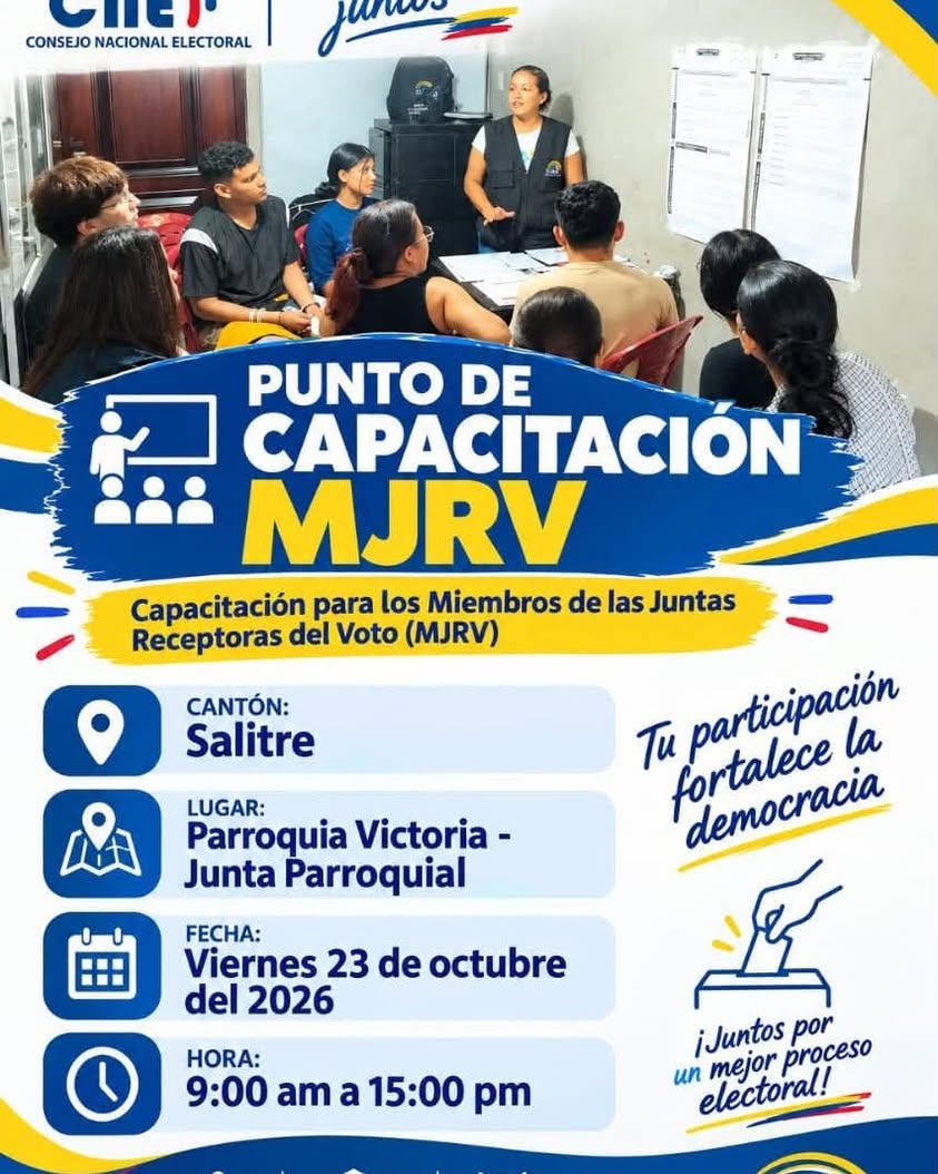 Junta Parroquial de Ñauza convoca a MJVR para capacitación electoral