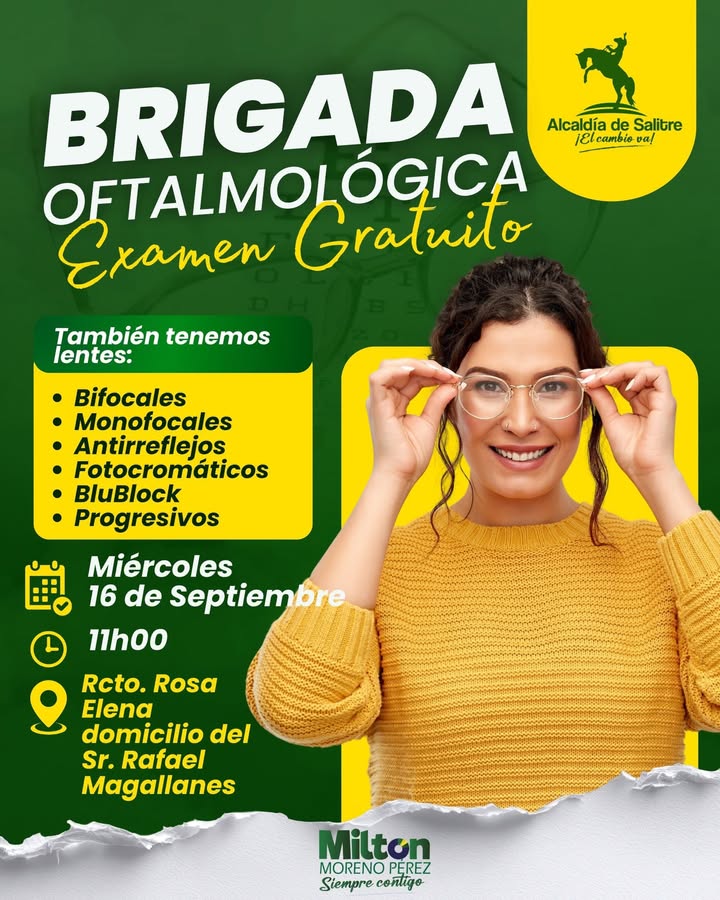 Brigada oftalmológica atenderá a vecinos de Rosa Elena este miércoles 16