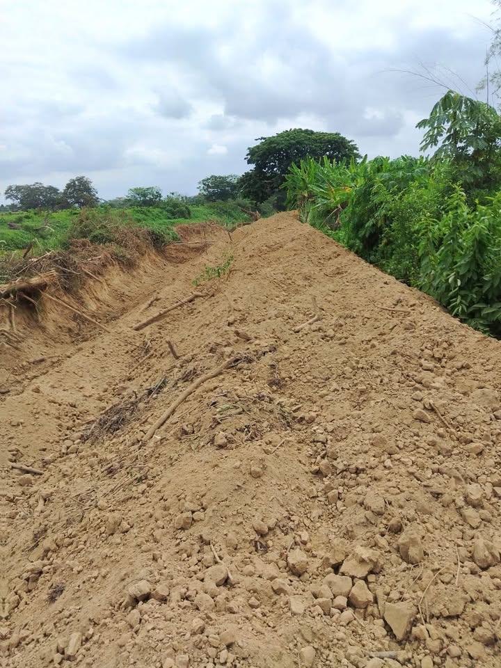 Maquinaria del GAD Salitre construye muro preventivo en Rincón Grande