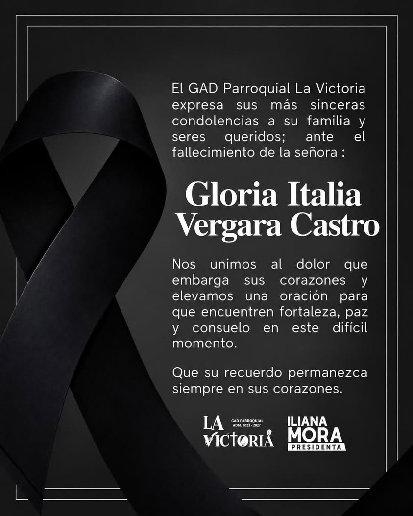 La Junta Parroquial de La Victoria lamenta el fallecimiento de Gloria Vergara