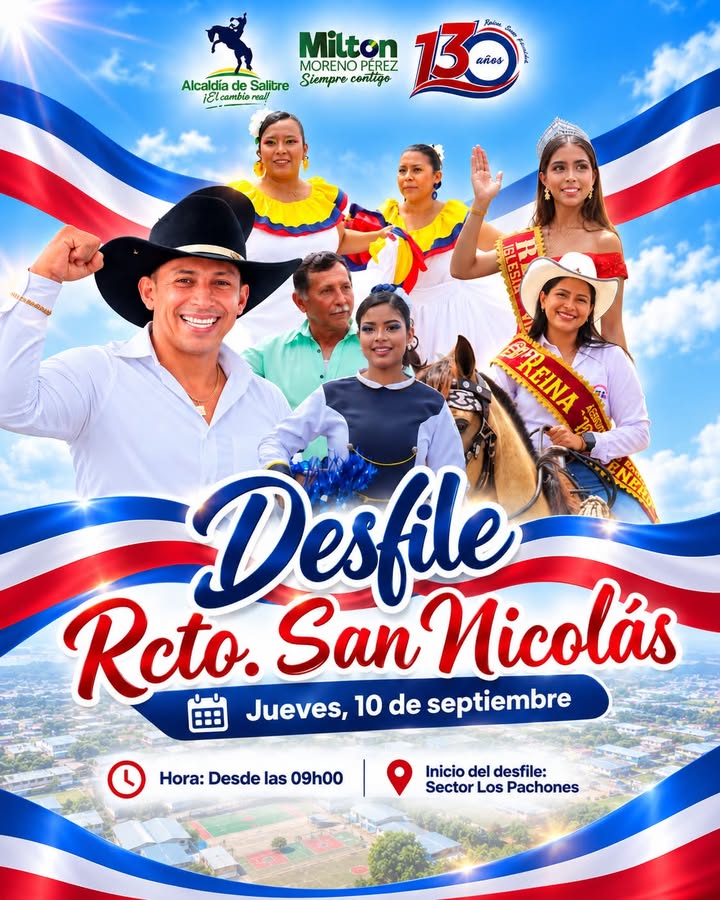 Salitre celebra con orgullo el Gran Desfile del Recinto San Nicolás este jueves