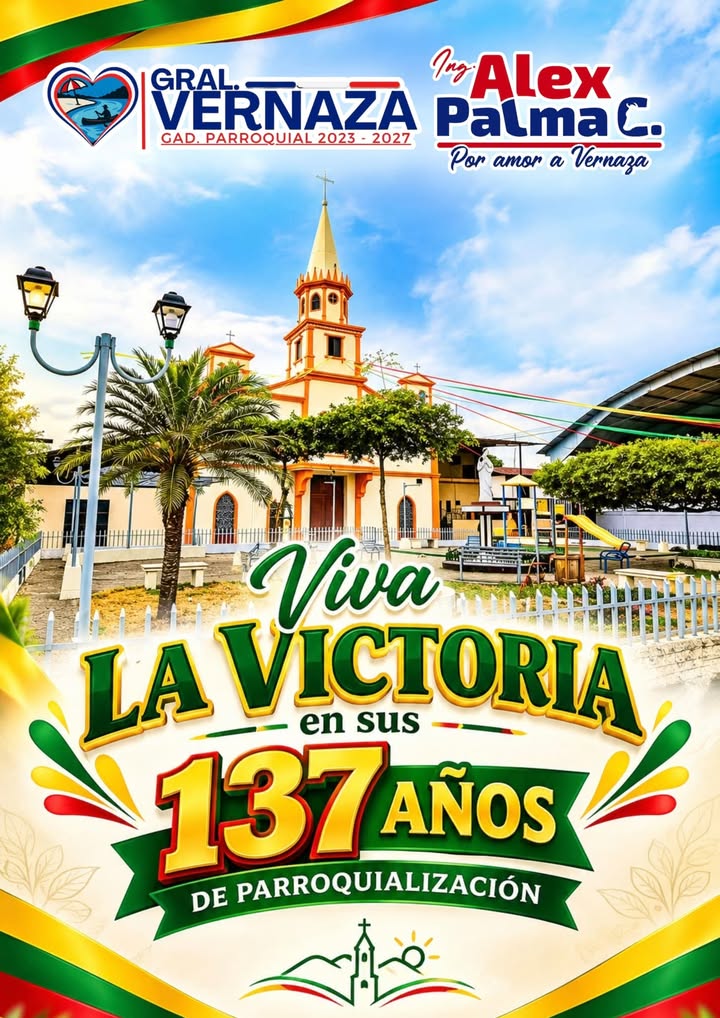 La Victoria celebra 137 años de parroquialización con festejos y saludos institucionales