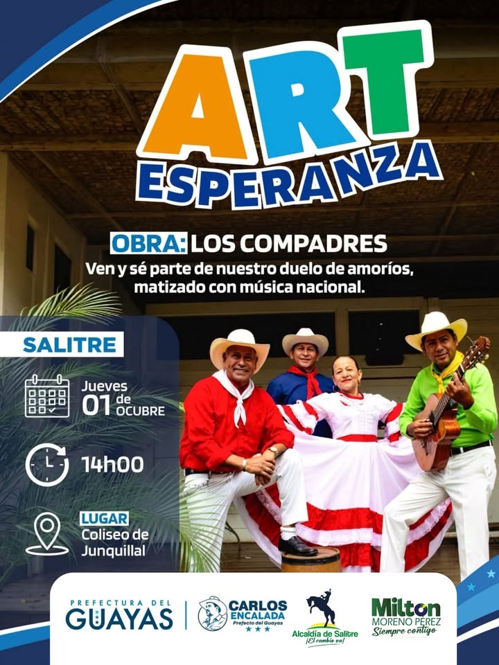 Obra 'Los Compadres' llena de música y humor llega al Coliseo de Junquillal