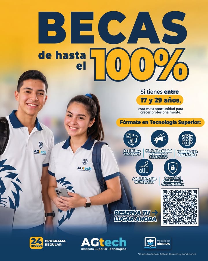 Becas del 100% para jóvenes de Salitre: AGtech abre inscripciones este miércoles