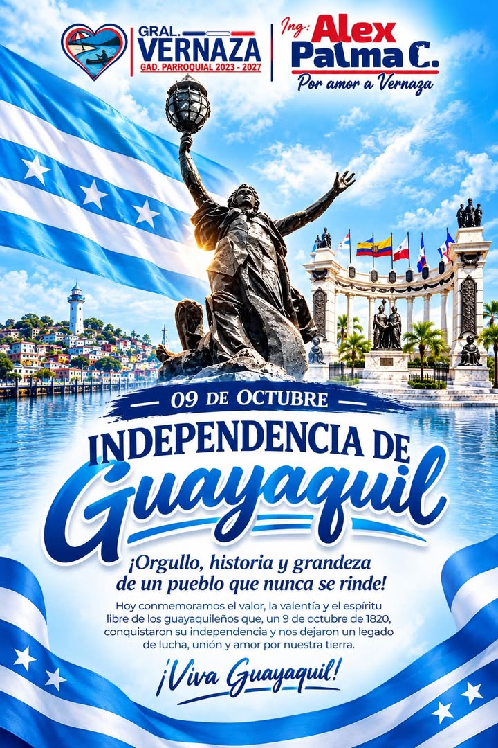 General Vernaza celebra los 206 años de la Independencia de Guayaquil
